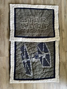 Pottery Barn Kids Star Wars and Tie Fighter Pillow Shams Set Of 2 - Picture 1 of 8