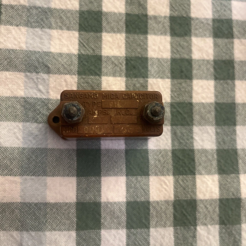 Condensador de mica Sangamo F1L 0.0001 MFD 1000 voltios 1kv 100pf 0.1nF 0.0001uF Foto 1 de 3