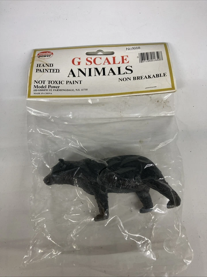 MODEL POWER G SCALE BEAR #1668 Hand Painted Nonbreakable New. Five per sale. - Image 1 of 1