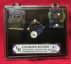 Colorado Rockies Inaugural Season 1993 Commemorative Pin Set In Display Case - Picture 1 of 6