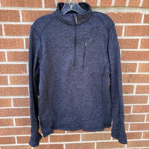 Woolrich Maglione Uomo M Blu Erica Zip Tasca Quarto Zip Pullover - Foto 1 di 6