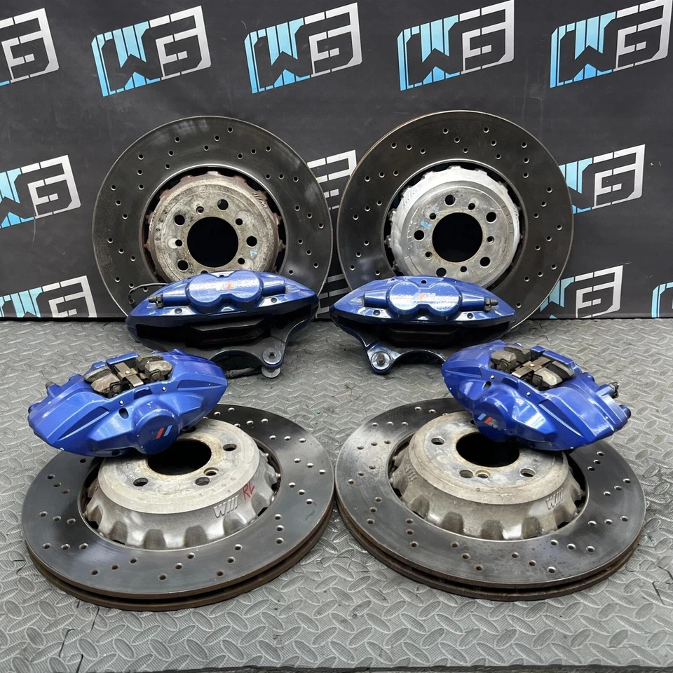 OEM BMW 2013-2020 F80 F82 F30 M3 M4 Brake Calipers SET w/ Rotors & Pads (Desc) - Image 1 of 1