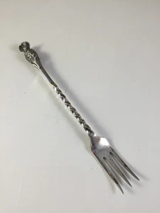 Antique Sterling Silver Thistle Finial Pickle Fork by RD&S, 1904 - Picture 1 of 10