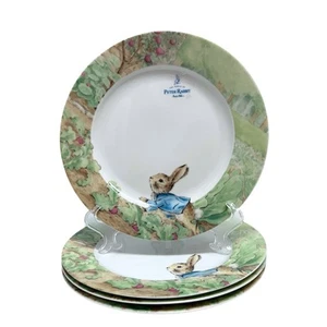 Beatrix Potter Peter Rabbit Easter Spring Garden Dinner Plate 10.5" Set of 4 NEW - Picture 1 of 6