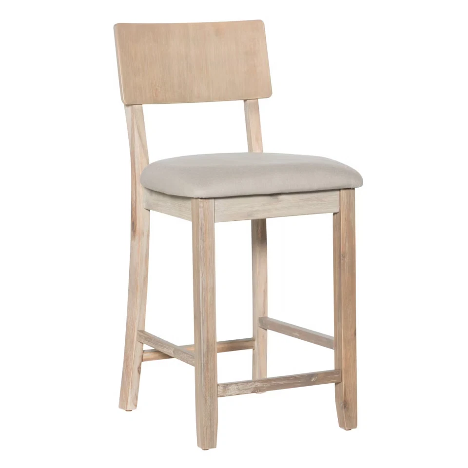 Linon 017101GWSH01U Jordan Wash Counter Stool Gray