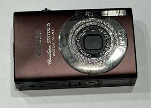 Canon Powershot SD1100 IS Digital Elph Burgundy Real Diamond Lens Rare - Picture 1 of 6