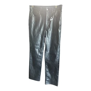 Neu mit Etikett Gap vegane Lederhose GRÖSSE 28/6R schwarz frech gerade hoher Bund - Bild 1 von 3