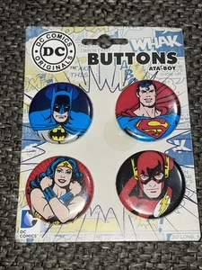DC Comics Button Set 4pc - Picture 1 of 2