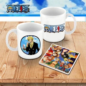 Juego de taza de cerámica y montaña rusa de plástico estilo anime One Piece Chef Sanji - Imagen 1 de 2