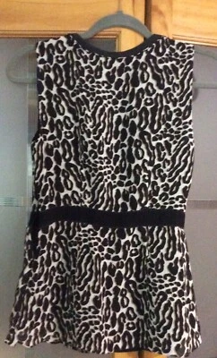 Tory Burch Women’s Size 2 Leopard Print Silk Sleeveless Blouse - Image 1 of 3