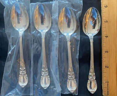 СТОЛОВЫЕ ПРИБОРЫ LUNT AMERICAN VICTORIAN ИЗ ЧИСТОГО СЕРЕБРА 4 ИЛИ 8 ИЛИ 12 ЧАЙНЫХ ЛОЖЕК - Изображение 1 из 3