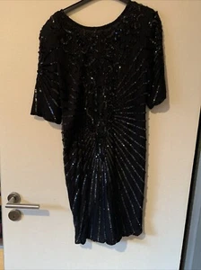 abendkleid 38 kurz schwarz Pailletten - Bild 1 von 3
