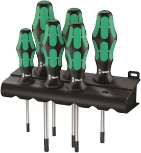 Wera 367/6 Kraftform Plus TORX® Screwdriver Set With Rack 6 Piece 05028062001 - Picture 1 of 11