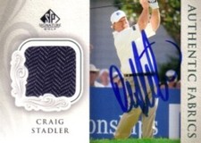Craig Stadler autograph signed 2004 SP Signature golf tournament worn shirt card