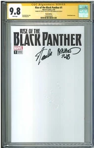 Rise Of The Black Panther 1 CGC 9.8 SS 2018 rare blank sketch signed by Stan Lee - Picture 1 of 2