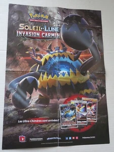 POSTER POKEMON SOLEIL ET  LUNE : INVASION CARMIN  -- double face - Picture 1 of 2