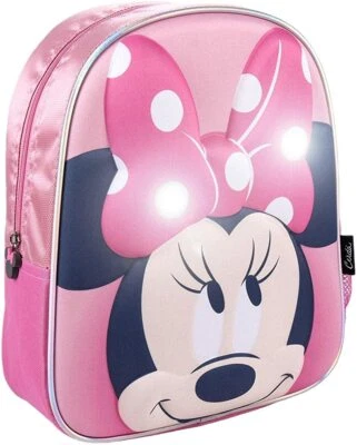 Minnie Mouse Rosa Led Zainetto Zaino 3D Scuola Materna Asilo tempo Libero - Immagine 1 di 4