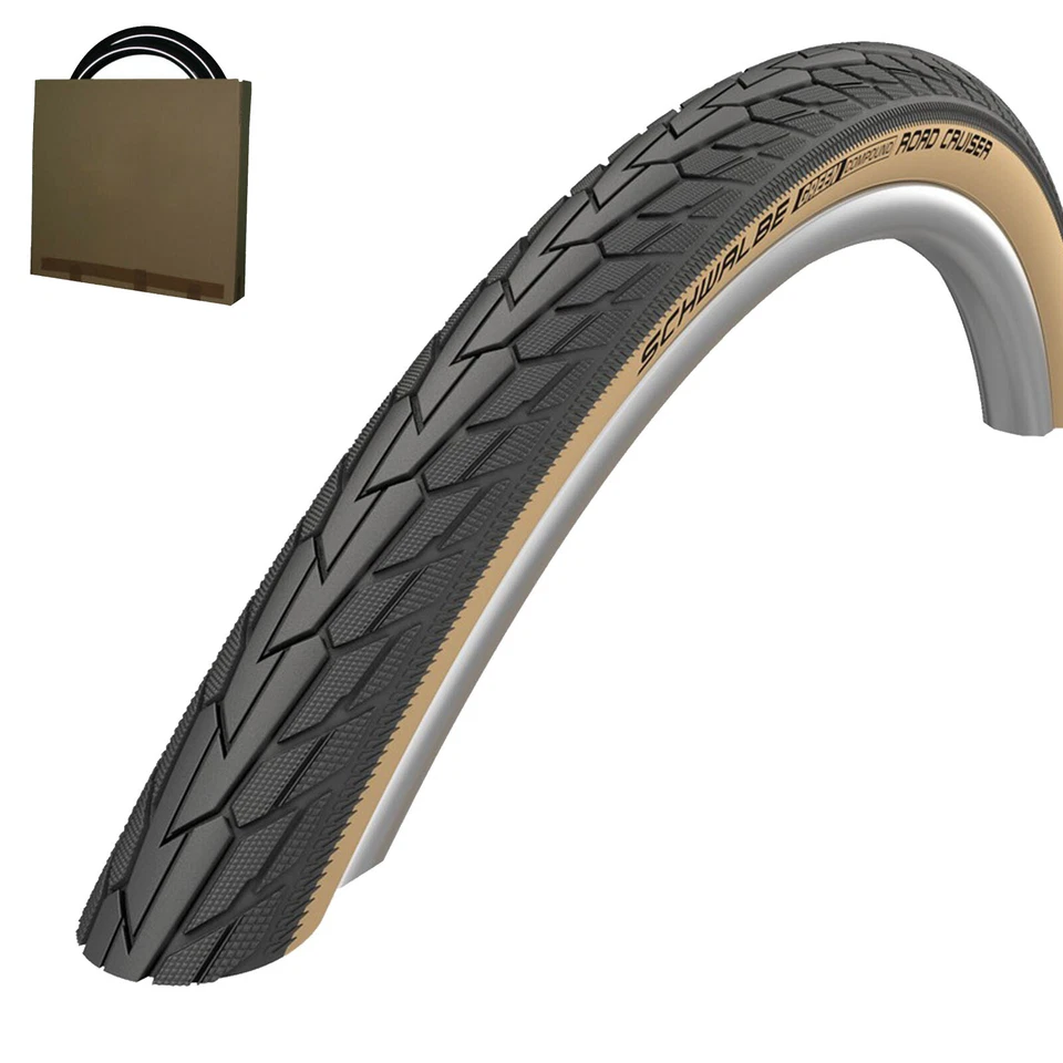 Schwalbe City Fahrrad Reifen Road Cruiser HS484 27x1 1/4 | 32-630 schwarz/braun