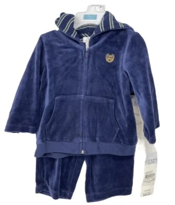 Chaps by Ralph Lauren Bebé 9 Meses 9m Niños 2 Piezas Sudadera con Capucha Suéter y Pantalones Azul Foto 1 de 4