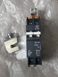 CBI DELTA 100AMP  2-POLE DC BREAKER DIN RAIL MOUNT 0-80VDC 100A W/ RETURN CLIP - Picture 1 of 6