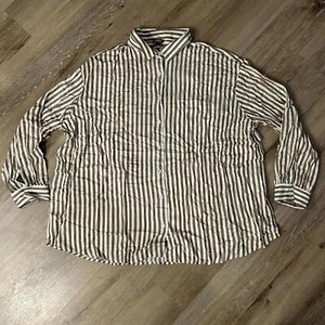 boohoo Oversized Pocket Detail Striped Shirt, US 16 (UK 20), Chocolate - Picture 1 of 5