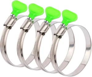ISPINNER 4 Stück 3 Zoll Schlüssel Schlauchschelle, Bandbreite 12 mm Rändelschraube verstellbar Fleck - Bild 1 von 12