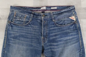 Replay NEWDOC MA975 Straight Fit Blue Mens Jeans W37 L27 - Picture 1 of 18