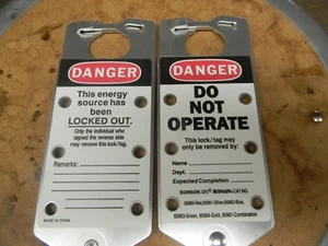 Brady 65961 Aluminum Label Hasp Danger  This Energy Source Has Been Locked Out - Picture 1 of 3