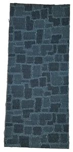 Upholstery Fabric Swatch. Medium Blue- Greys Black 18.25" X 4". #11 B - Picture 1 of 4