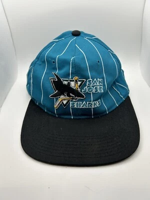 De colección San Jose Sharks Sombrero Para Hombres Snapback Verde Azulado Rayas Gorra Starter Hockey NHL Foto 1 de 4