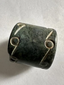 Vintage China Liangzhu Culture Old Jade Carve Napkin Ring - Picture 1 of 6