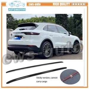 Fits for Porsche Cayenne 2018-2024 Aluminum Black Roof Rail Racks Side Rail Bars - Picture 1 of 7