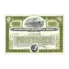 International Mercantile Marine Stock // 100 Shares // Green // 1920s-40s