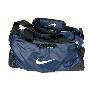 Bolsa de deporte de gimnasio Nike de colección de los 90 azul Big Swoosh deletrear 20" - Imagen 1 de 19