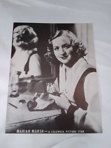 Marian Marsh ~ Press Paper Photo Print ~A Columbia Pictures Star - Picture 1 of 2