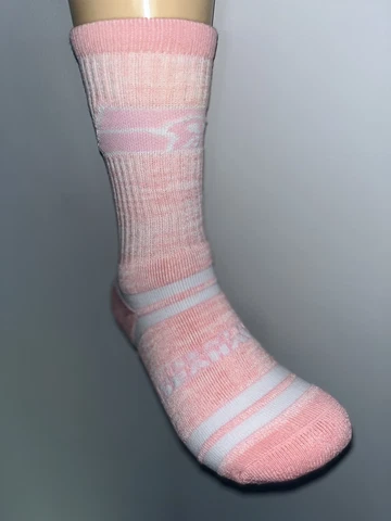SEATTLE SEAHAWKS NFL FOOTBALL LOGO WOMENS LOVE PINK CREW LENGTH SOCKS MEDIUM Cover