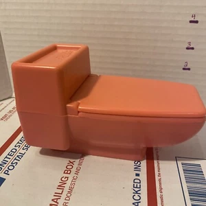 Vintage Barbie Dream House Toliet Pink - Picture 1 of 9