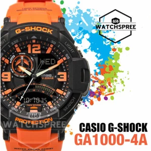 Casio G-Shock Gravitymaster Twin Sensor Orange Resin Band Watch GA1000-4A - Picture 1 of 3