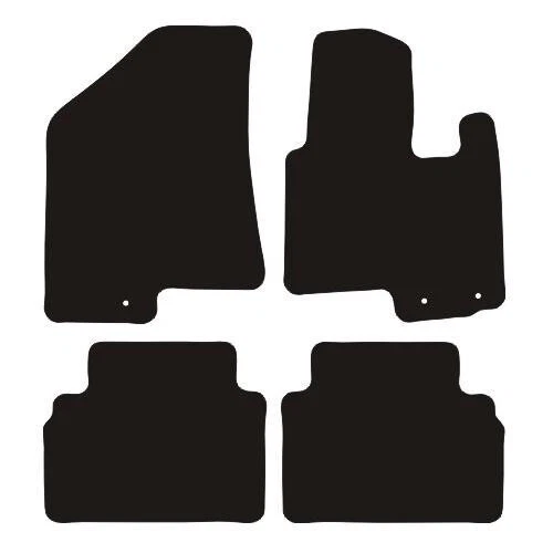 Hyundai IX35 2010 to 2016 Tailored Black Car Floor Mats Carpets 4pc Set Wi Clips - Image 1 of 1