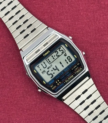 1988 Винтажные Timex SPORTSQUARTZ цифровые мужские часы - нереальная форма - нетронутый! - Изображение 1 из 4