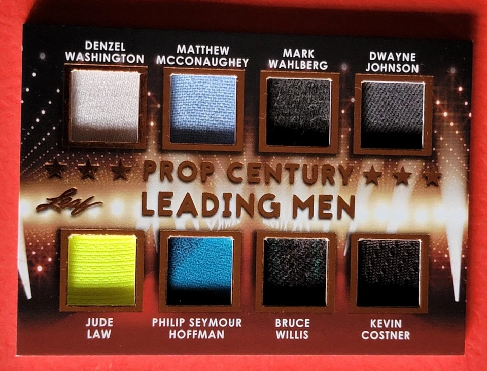 Kevin Costner WORN RELIC CARD THE ROCK Denzel MARK WAHLBERG Jude Law MCCONAUGHEY - Image 1 of 2