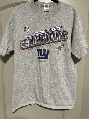 Camiseta NFL 2011 NFC Champions New York Giants Reebok Talla L Foto 1 de 4
