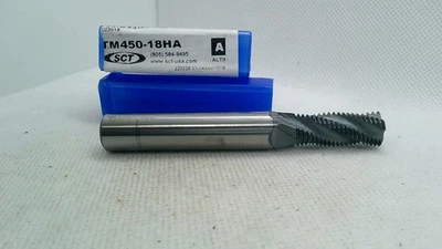 SCT TM450-18HA Carbide THREAD MILL 30DEG FULL FORM HELICAL SOLID CARBIDE ALTiN C - Image 1 of 2