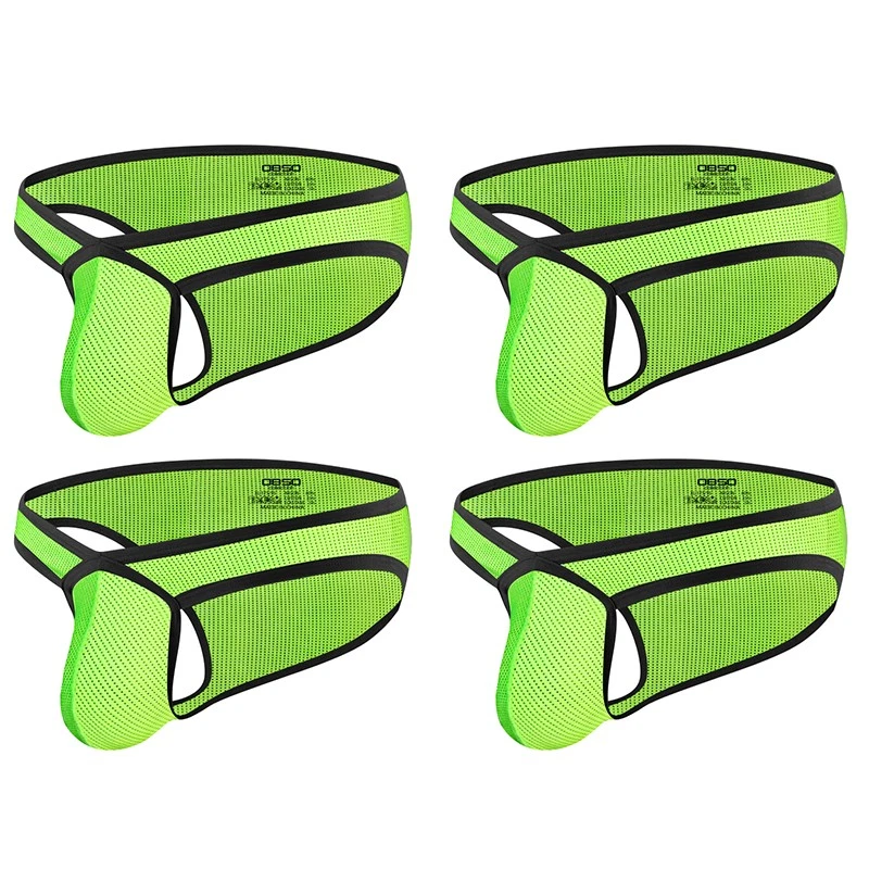 Paquete de 1,4 calzoncillos para hombre sexy cintura baja bikini bragas bolsa ropa interior transpirable Foto 1 de 4