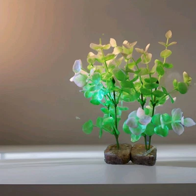 Glofish цикл растение декор 2 × маленький зеленый 1 × большой аквариум декор аквариума растение - Изображение 1 из 4