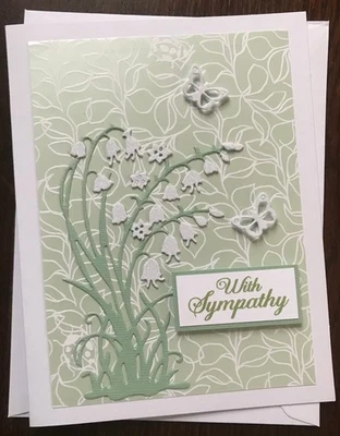 Handmade Greeting Card - with  Sympathy, Funeral, Sympathy Card - Image 1 of 2