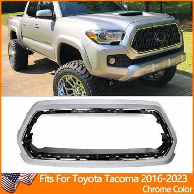 For Toyota Tacoma 2016-2023 Chrome Grill Outer Frame Surround & Bracket Holder Foto 1 de 4