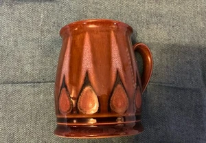Denby Pottery TUDOR Flame Mug Vintage Collectible Brown Blue Stoneware VGC - Picture 1 of 3
