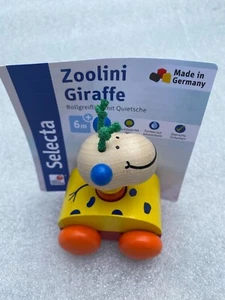 Selecta Baby World Zoolini Giraffe Wooden Toy Toddler Rolling Toy New 61037 - Picture 1 of 9
