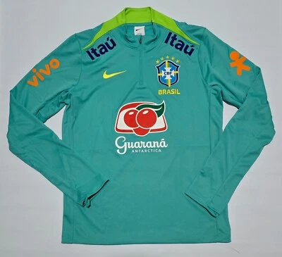 Brasil Nike Drill Top 2024/25 Verde Nike Chaqueta de Entrenamiento Media Cremallera Foto 1 de 3